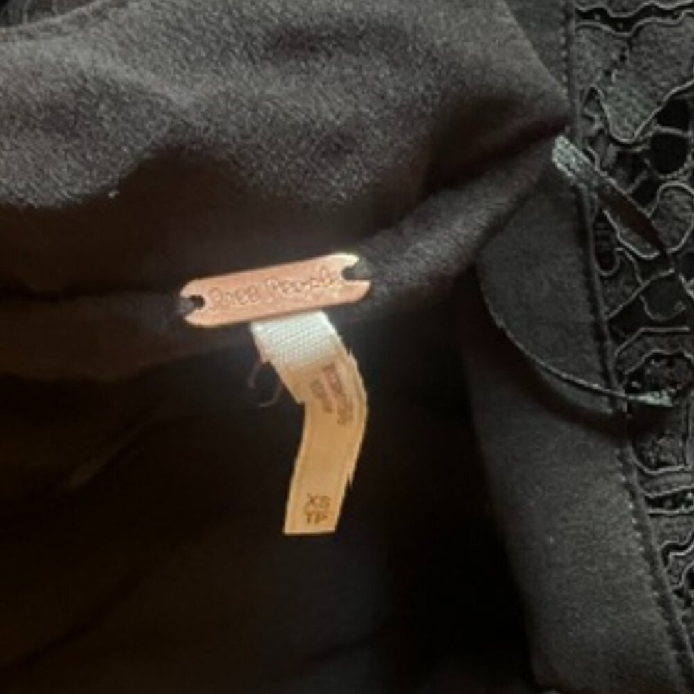 NWOT Free People Black lace dress - Picture 7 of 8